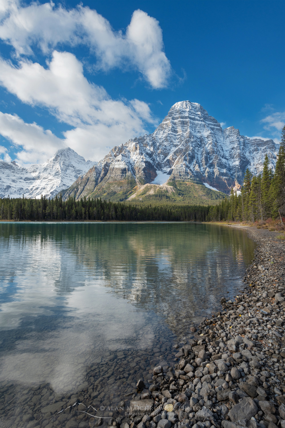 Waterfowl Lake and Mount Chephren, Banff National Park. Alberta, Canada #88965